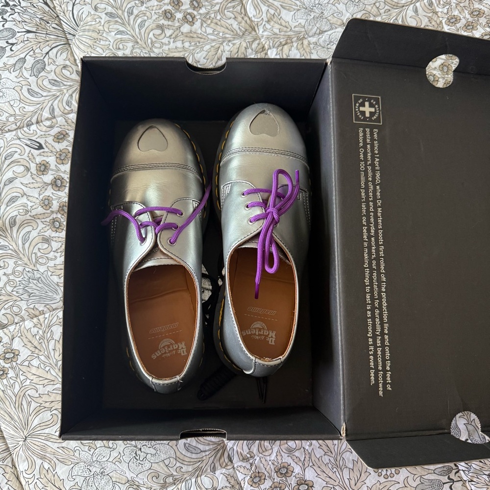 Dr. Martens X Mademe 1461 Quads Silver